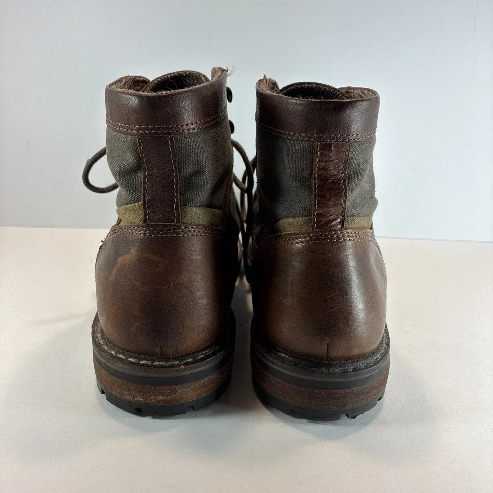 Men's 9.5 Boots Crevo Chestnut Brown Leather Boots Reginald 200 GUC Shearling